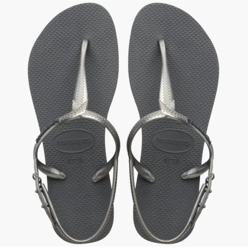 NEW Havaianas Steel Gray Twist Sandals Size 9-10
